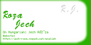 roza jech business card